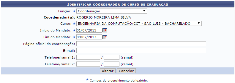 Figura 5: Identificar Coordenador de Curso