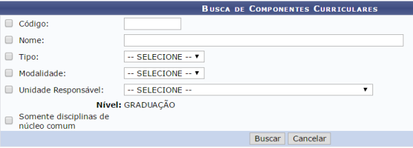 Tipos de abertura e opções de sistema