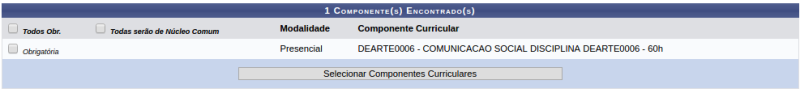  Lista de Componentes Encontrados