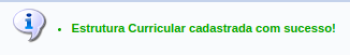  Confirmação de Cadastro de Estrutura Curricular 