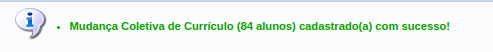  Confirmação de Mudança de Currículo